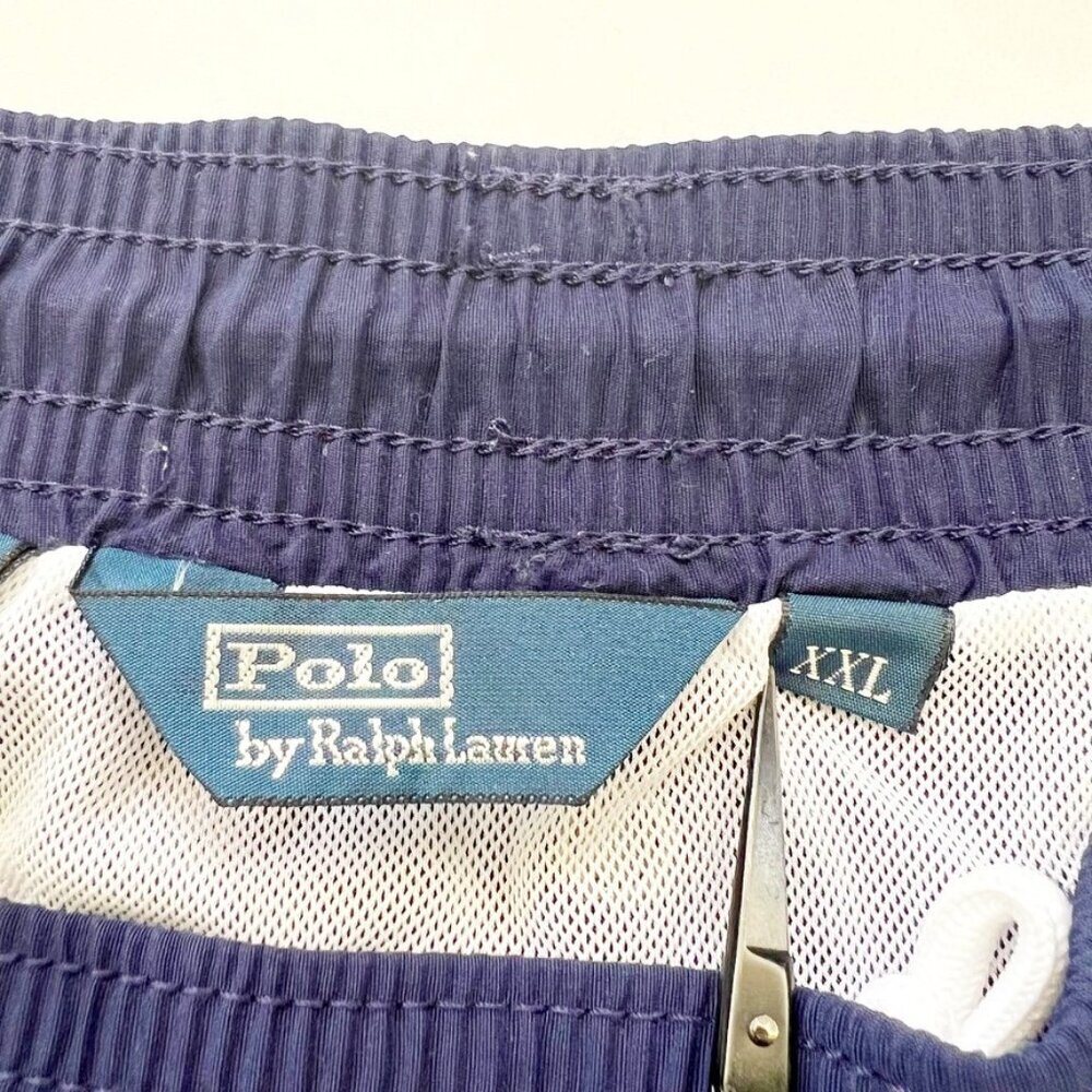 Polo Ralph Lauren Swim Trunks Mens Size XXL 5" Board Short Blue Nylon Mesh Lined - Picture 5 of 15